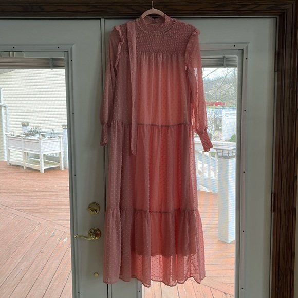 SHEIN Dresses & Skirts - Pink Swiss dot dress